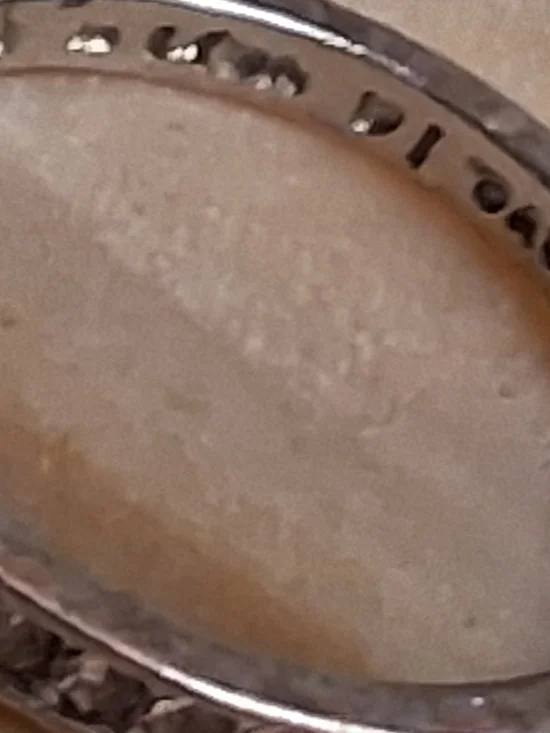 10k Pavé Crystal Half-Set Band Ring in Silver - Picture 9 of 9